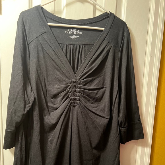 Jessica London Tops - Jessica London Women's Long Sleeve Ruched Blouson